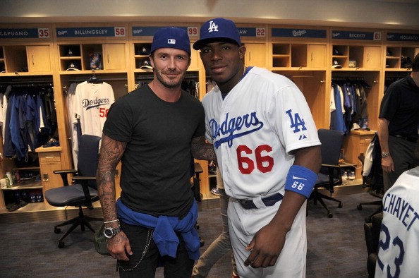 Celebrities At The Los Angeles Dodgers Game