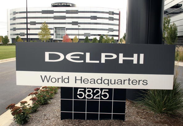 TROY, MI - OCTOBER 8: The world headquarters building of Delphi Automotive is pictured October 8, 2005 in Troy, Michigan. Delphi, the nation's largest automotive supplier, filed for bankruptcy today. (Photo by Bill Pugliano/Getty Images)