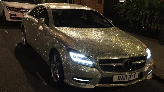 Crystal-encrusted Mercedes