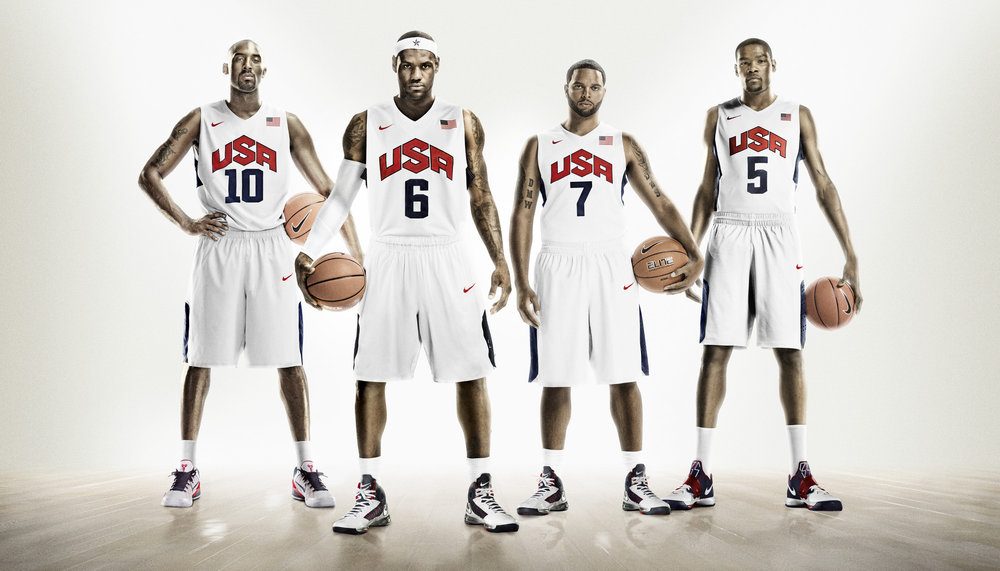 Kobe Bryant, LeBron James, Deron Williams, and Kevin Durant