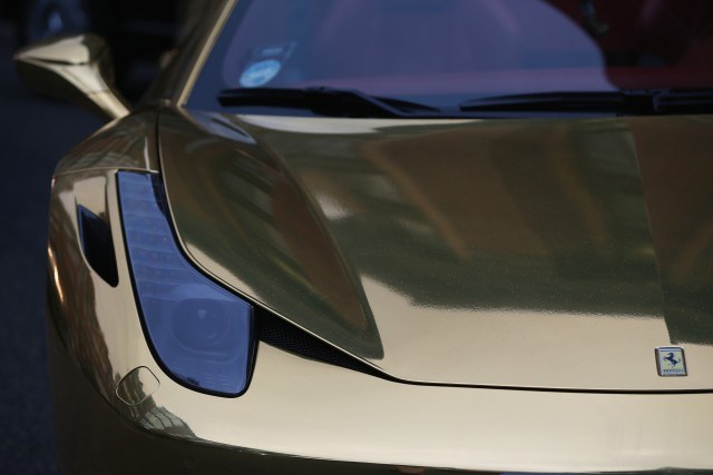 Luxuary Cars On Display Amidst Foreign Wealth In Knightsbridge