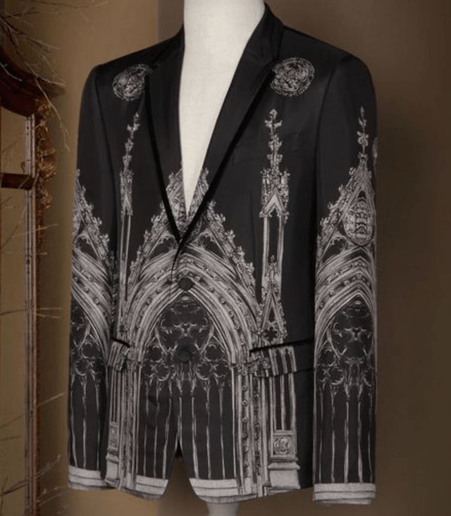 Cathedral Print Single Breasted Blazer