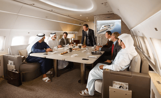 Private jet meeting room