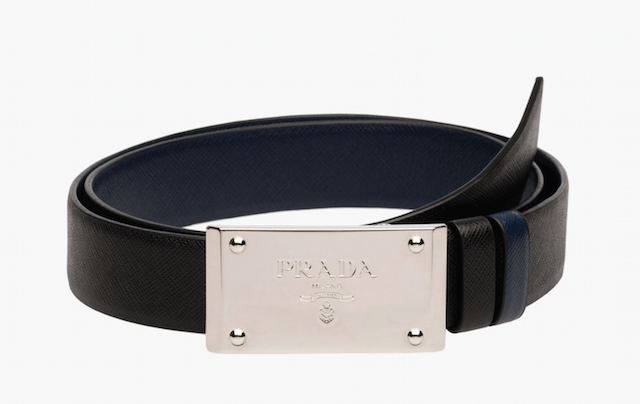 prada leather belt