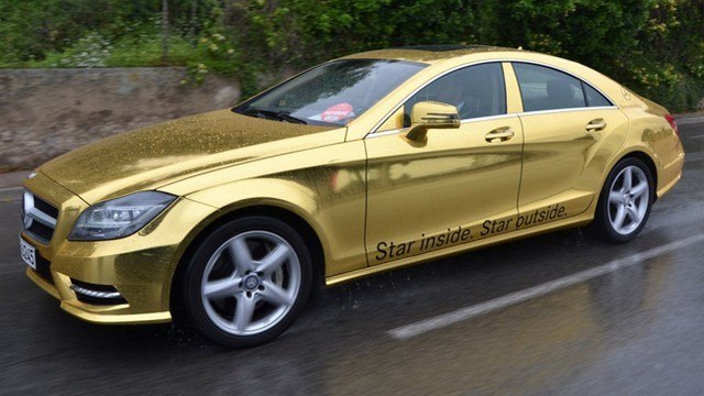 Gold Plated Mercedes 9