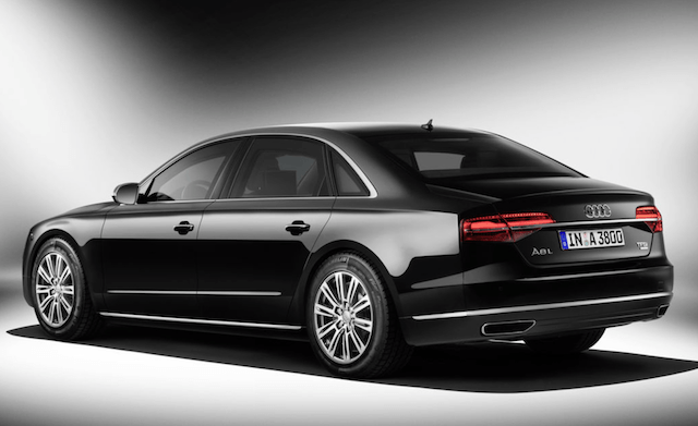 Rear angle of the Audi A8 L Security