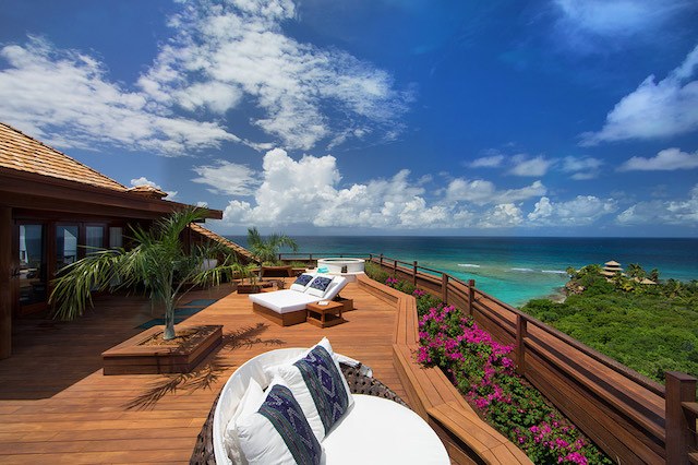 Necker Island view from the deck