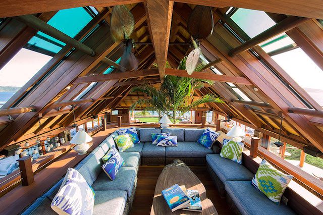 The home at Necker Island has unique architecture