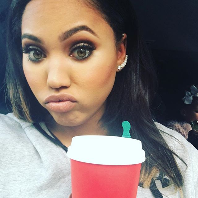 Ayesha Curry with Starbucks cup