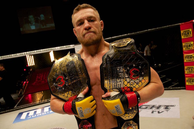 Conor McGregor Two Belts