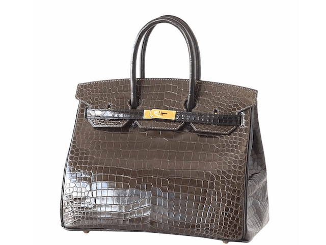 Rare Hermes Birkin 35 Bi-Color Croc Special Order 2