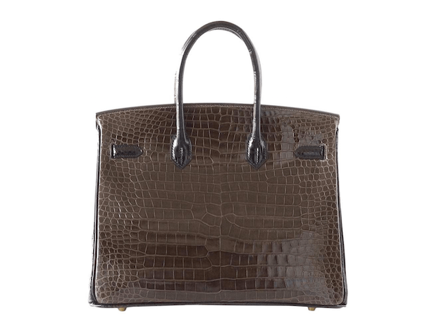 Rare Hermes Birkin 35 Bi-Color Croc Special Order back