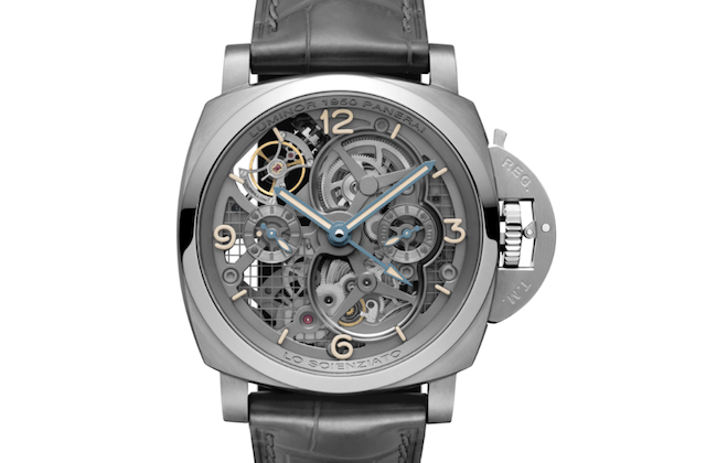 Panerai Lo Scienziato Luminor 1950 Tourbillon GMT Titanio