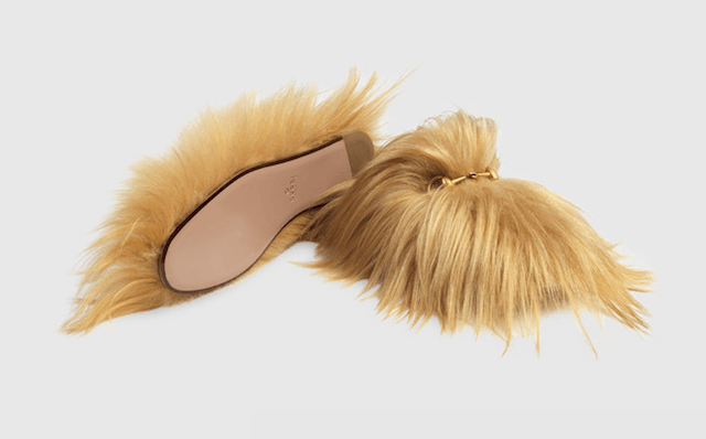 Gucci horsebit loafers goat hair online slippers