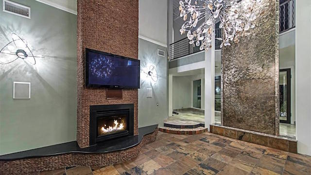 Mike Tyson Las Vegas Home fireplace