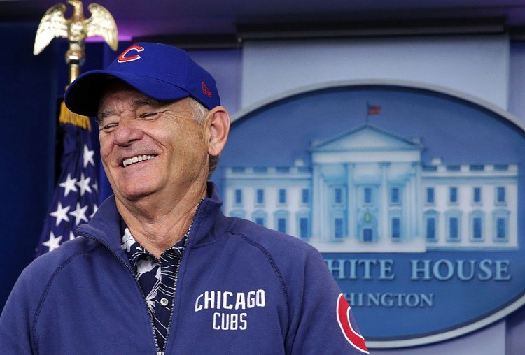 Actor Bill Murray Visits White House Briefing Room