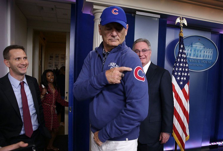 Actor Bill Murray Visits White House Briefing Room