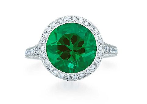 Round Brilliant Emerald Ring by Tiffany & Co.