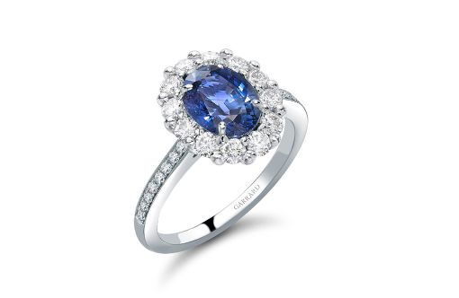 Sapphire and Diamond Cluster Ring by House of Garrard