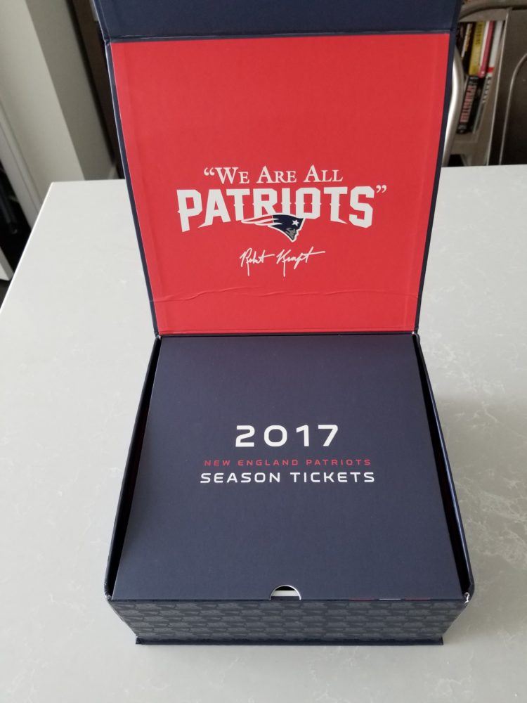 20178 New England Patriots Season Tickets