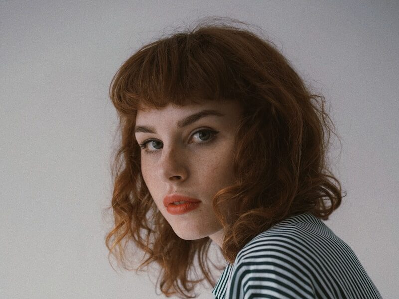 women's black and white striped top