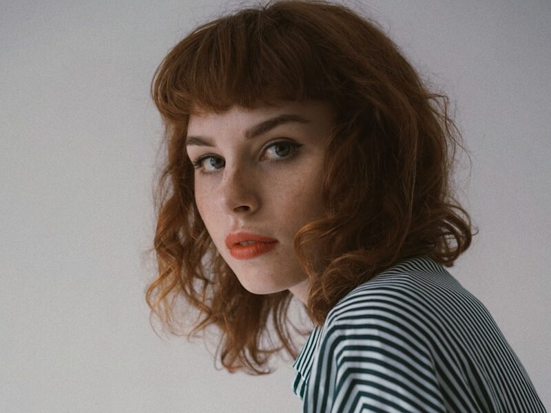 women's black and white striped top