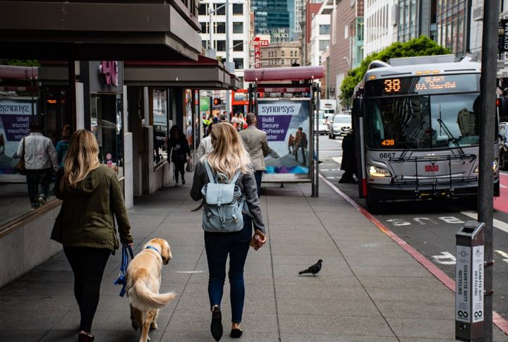 Walking On The Street-Side Of The Sidewalk