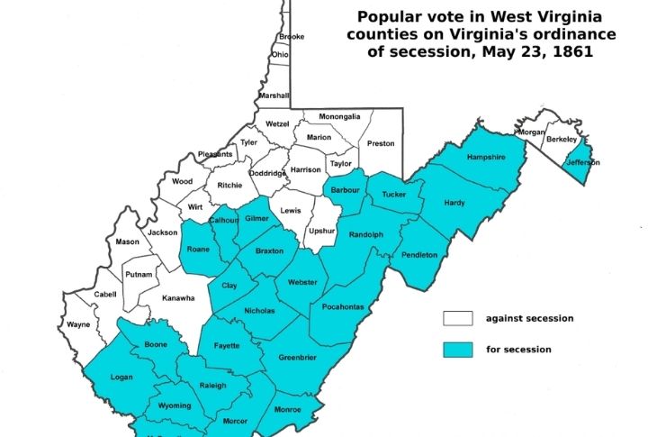 West Virginia Forms From Confederate Secession