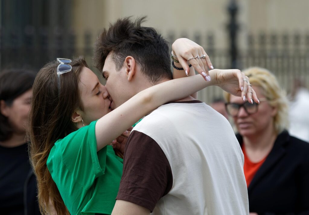 couple, kissing, lovers, public, street, young couple, making out, kissing, kissing, making out, making out, making out, making out, making out