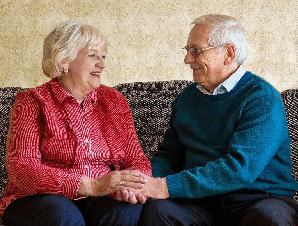 ai generated, couple, adult, elderly, married couple, love, romance, old age, wrinkles, man, woman, portrait, hands