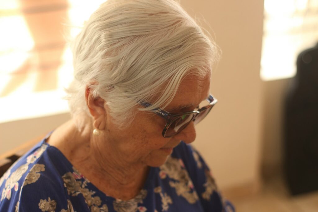 a person wearing glasses