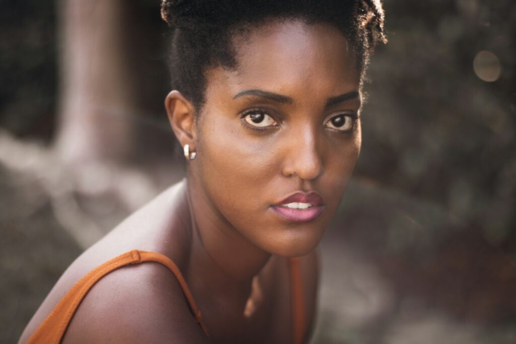woman in white tank top