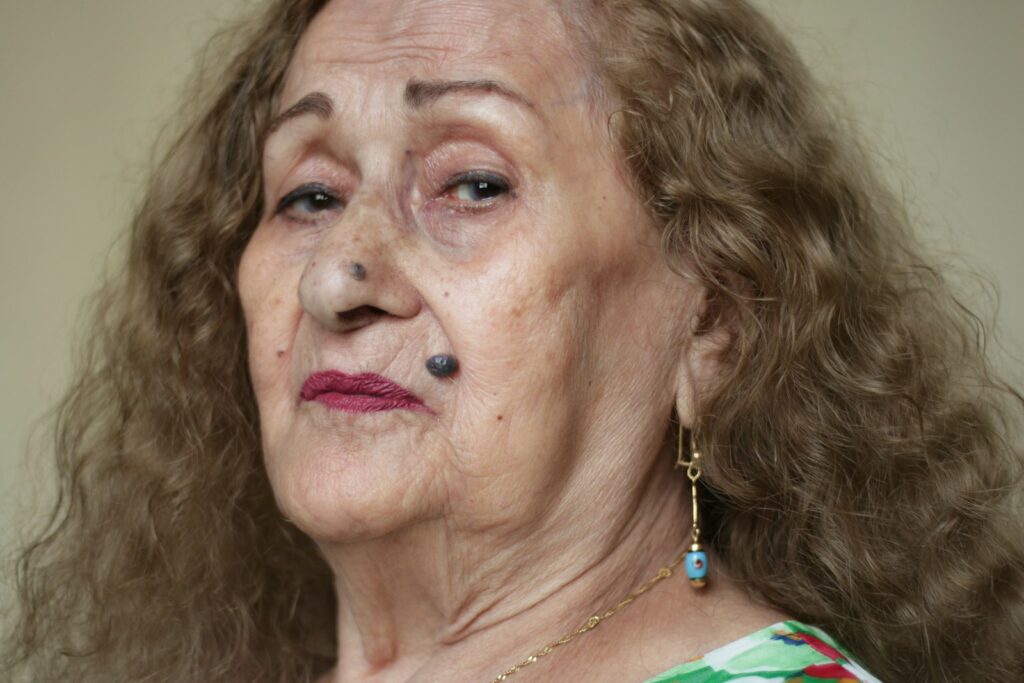 woman in green and white tank top