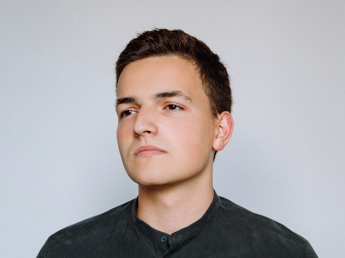 man in black button-up shirt