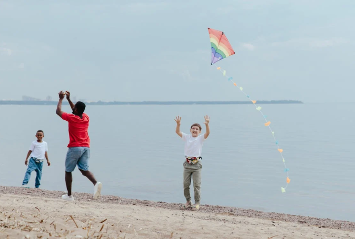 Flying Kites In Open Fields