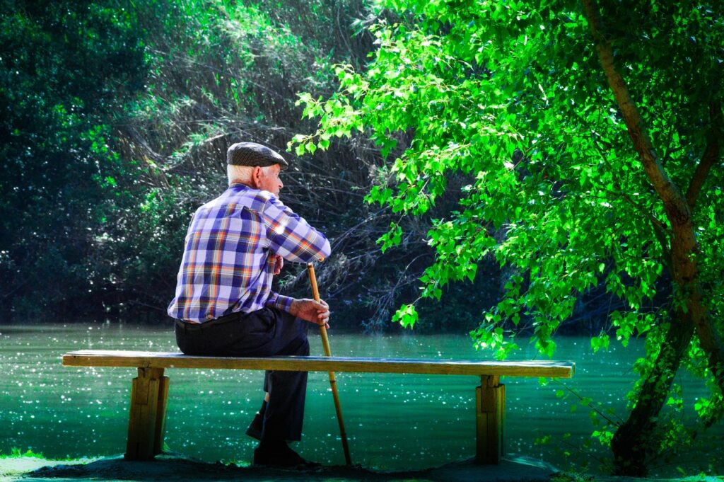 old man, meditating his life, watch the water go by, old man, old man, old man, old man, old man