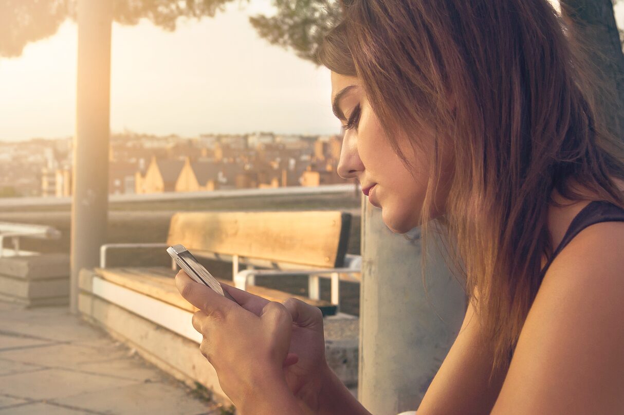 woman, smartphone, technology