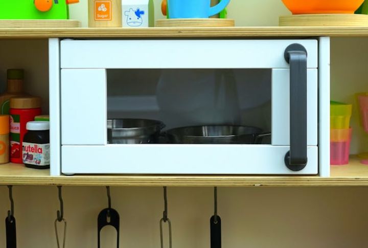 The Black Grating On A Microwave Door