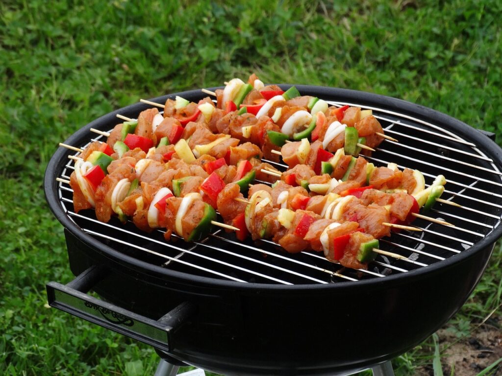 skewers, food, grill, barbecue, cooking, grilling, meat, meal, tasty, outdoors, skewers, grill, grill, barbecue, barbecue, barbecue, barbecue, barbecue, cooking, grilling