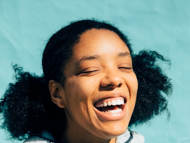 woman in gray jacket