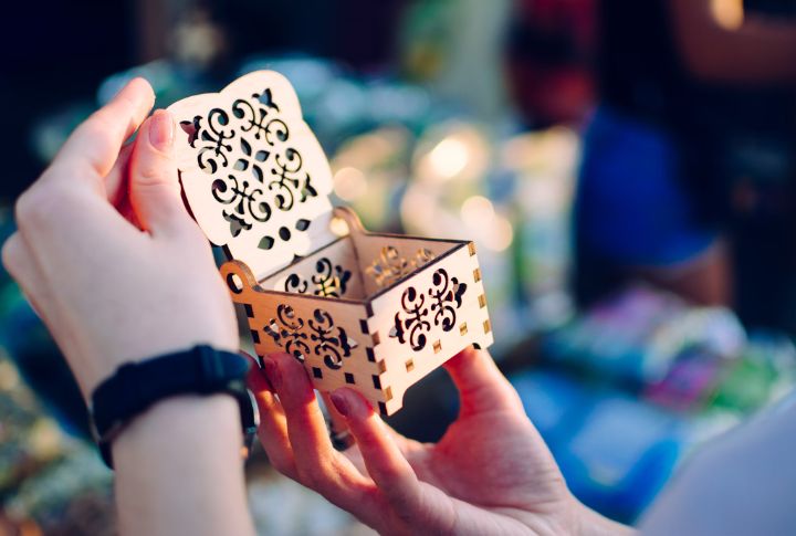 Boxes Of Souvenirs From Long-Ago Trips