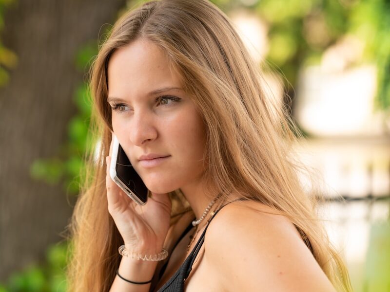 a woman in a black dress