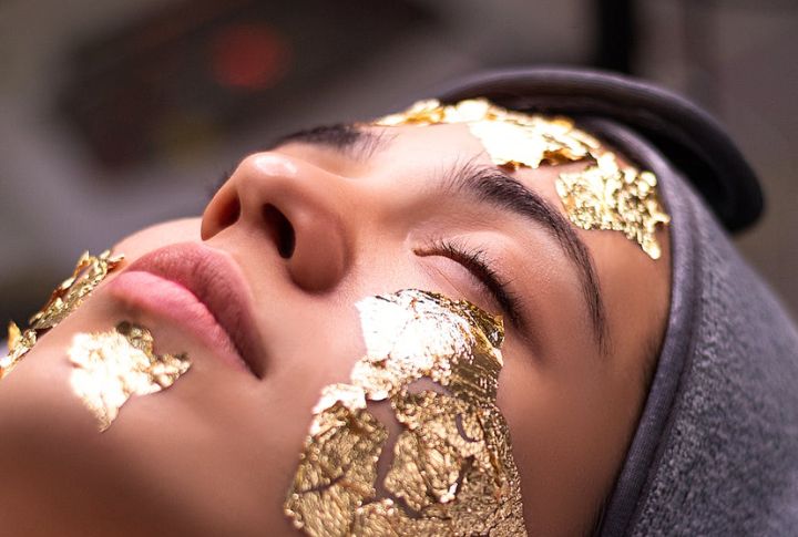 Gold Leaf Was Pressed Onto Faces At Night