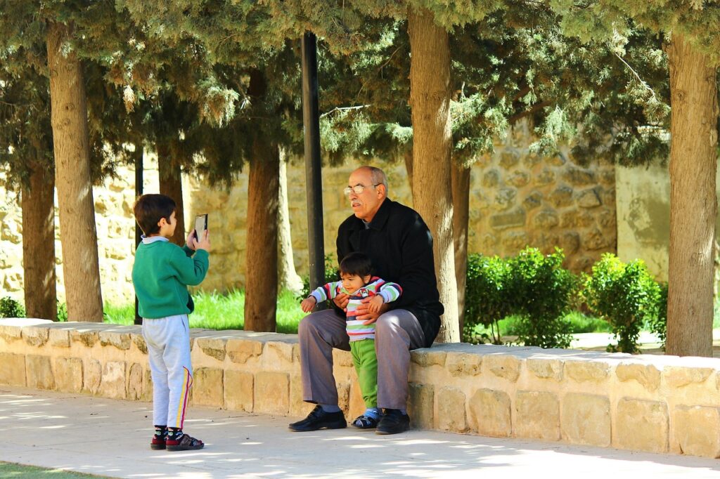 grandchildren, grandfather, child