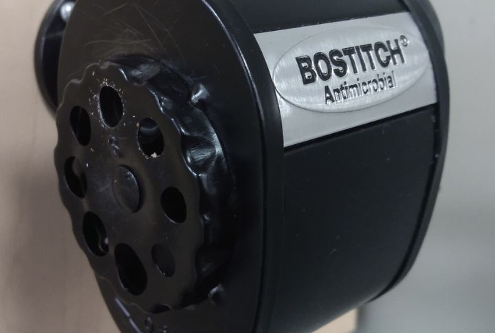 Sharpening Pencils With A Wall-Mounted Grinder