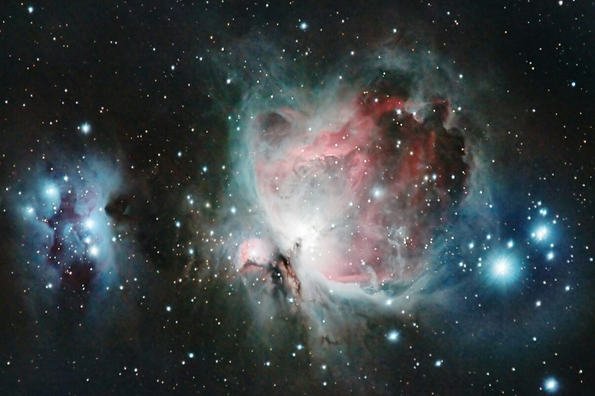 white and blue galaxy with stars