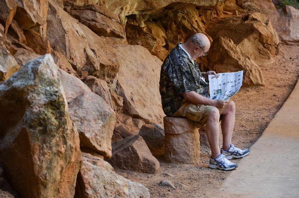 usa, america, trail, zion national park, utah, pensioners, senior, man, person, older, vital, vitality, summer, leisure time, break, nature, rest, read map, elderly person, rock, bank, relax, pensioners, senior, older, older, older, older, older, vitality