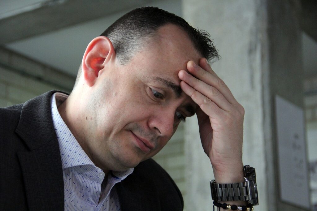 man thinking, thinking, thinking man