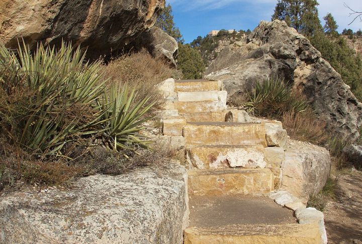 Rock-Carved Stairways 

