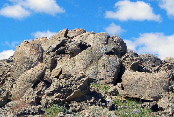 Petroglyphs Etched Into Stone
